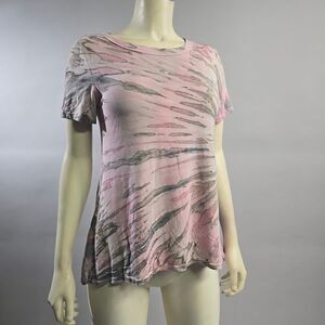 Hard Tail Xs Women's Pink and Gray Top R7